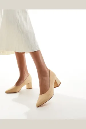 Truffle Collection Beige pumps med blokhæl-Neutral
