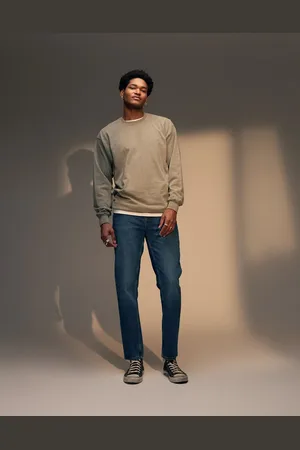 Topman Tapered og stive jeans i blå mellemvask