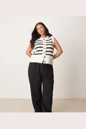 New Look New Look Curve - Sorte joggingbukser med vide ben