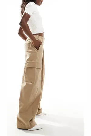 French Connection Atena - Kamelbrune cargobukser i twill-Neutral