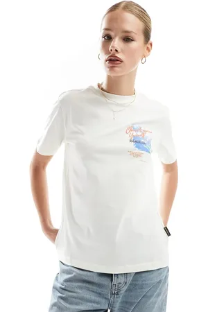 Napapijri Yukon - Kortærmet T-shirt i cremefarvede-Hvid