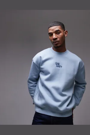 Topman Sweatshirt med oversized pasform og blomsterbroderi