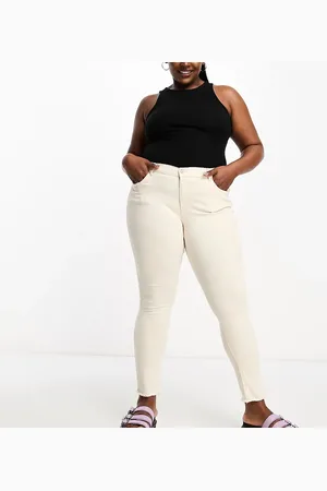 ONLY Ecrufarvede skinny-jeans-Hvid