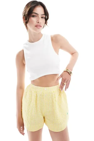 ASOS Ribstrikket tanktop med buet kant under brystet i