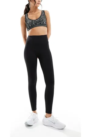 Monki Sømløse sorte yoga-leggings med høj talje