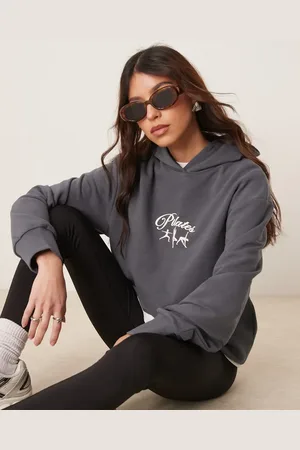 ASOS Skifergrå hættetrøje med hævet 