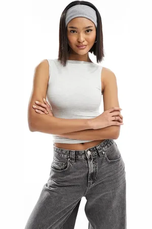 Miss Selfridge Tanktop uden ærmer med bred halsudskæring