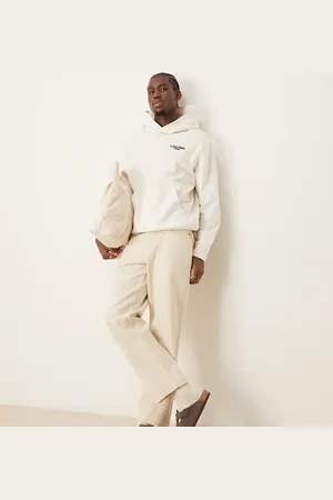 Calvin Klein Rå hættetrøje med logoprint på ryggen - Kun hos ASOS