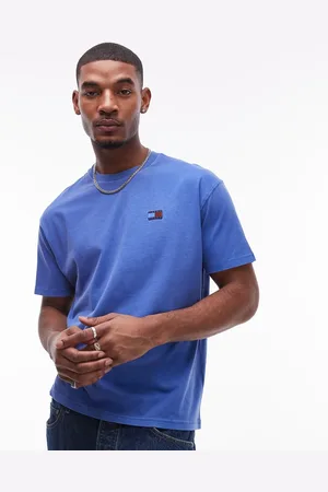 Tommy Hilfiger Blå og afslappet T-shirt med logomærke