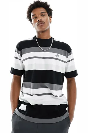 A Bathing Ape Aape By A Bathing Ape - kortærmet firkantet T-shirt med striber