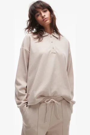 MANGO Sweatshirt i piqué - Del af sæt-Neutral