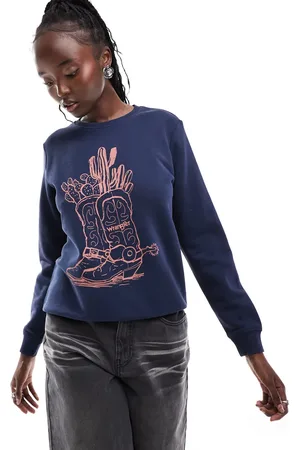 Wrangler Sweatshirt med cowboystøvle-print
