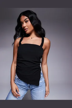 ASOS , rynket og asymmetrisk top med halterneck