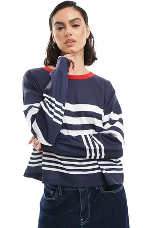 ASOS Oversized sweatshirt med sømandsstriber