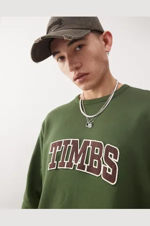 Timberland Sweatshirt i boucle med logoskrift på brystet