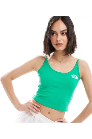 The North Face Smaragdgrøn og cropped tanktop med stropper - Kun hos ASOS
