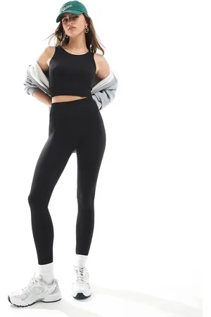 ONLY Sorte sømløse leggings med høj talje - Del af sæt
