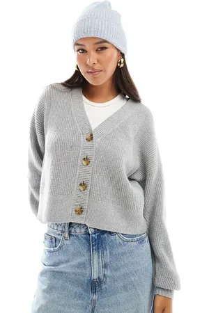 Hollister Grå strikket cardigan