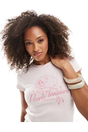 Hollister Pink baby-T-shirt med motivdetalje