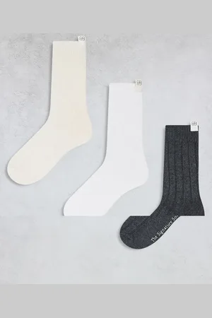 Cotton On Cotton On - Signature - Pakke med 3 par sokker i råhvid/hvid/koksgrå