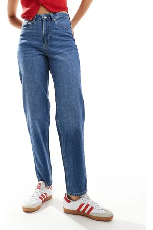 VERO MODA Tessa - Mom-jeans i mellemblå