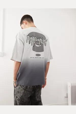 A Bathing Ape Aape By A Bathing Ape - Grå/multifarvet t-shirt med ombredesign og logoprint på ryggen