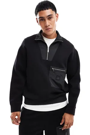 Armani Exchange Sweatshirt med kort lynlås og lomme med lynlåsdetalje - Del af sæt