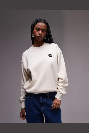 Carhartt Ingo - Cremehvid sweatshirt med hjertelogo