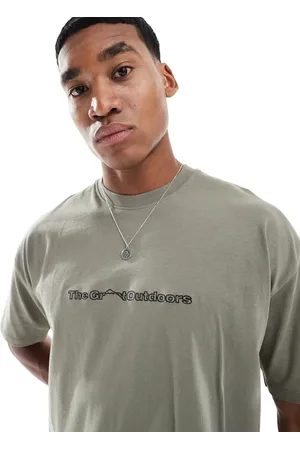 New Look Mørk kakigrøn T-shirt med 