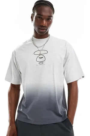 A Bathing Ape Aape By A Bathing Ape - T-shirt i gråt ombre-look med logoprint