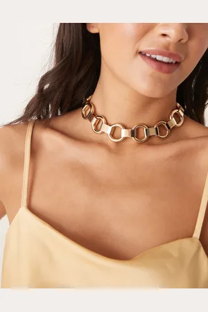 ASOS Guldfarvet choker-halskæde med chunky ringdetaljer