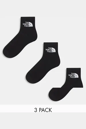 The North Face Simple Dome - Pakke med 3 par sorte ankelsokker med logo