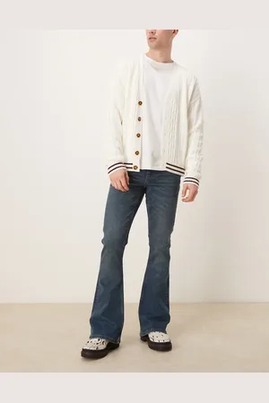 ASOS Jeans med svaj og stretch i mørkeblå vask
