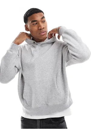 Hollister Cropped hættetrøje med kontrasterende syninger-Neutral