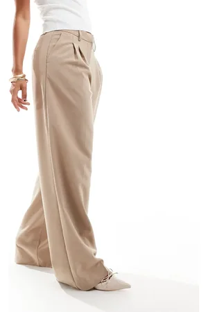 VERO MODA Beige dad-bukser med brede ben-Neutral