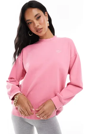 The Couture Club Vasket pink sweatshirt med emblemlogo - Del af sæt
