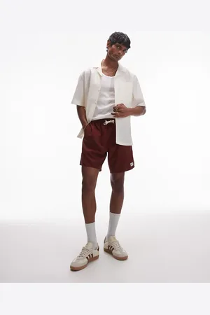 Rhythm Classic - Bordeaux shorts i hørblanding-Rød