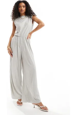 VERO MODA Højhalset jumpsuit uden ærmer med plisseringer i