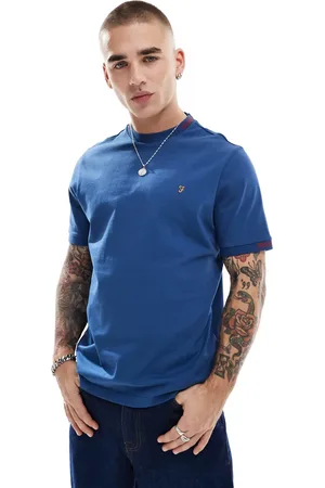 Farah Northleigh - T-shirt med kanter i jacquard