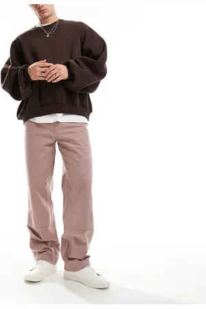 ASOS Brune chinos med tømrerdetaljer og poset pasform