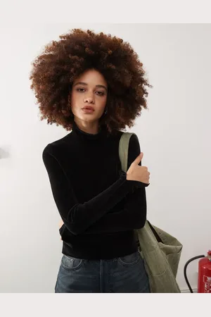 Weekday Una - rullekravebluse i chenille