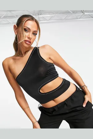 ASOS Croptop med oneshoulder og udskæring