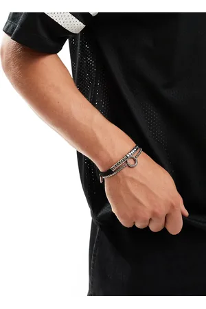 Icon Brand Wrapped - Sølvfarvet sæt med armbånd