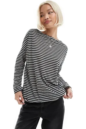 AllSaints Rita - Langærmet top med sorte striber