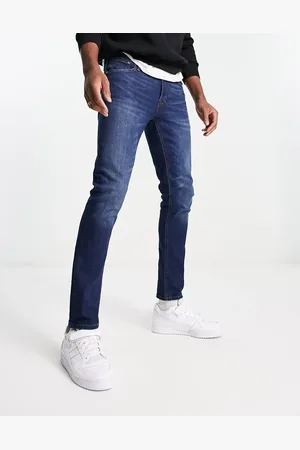 JACK & JONES Intelligence - Liam - Mellemvaskede jeans i slim fit-Blå