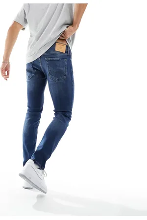JACK & JONES Intelligence - Liam - Blå jeans med stretch i skinny fit