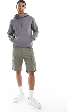 Hollister Mellemgrå afslappet hættetrøje med ikonlogo