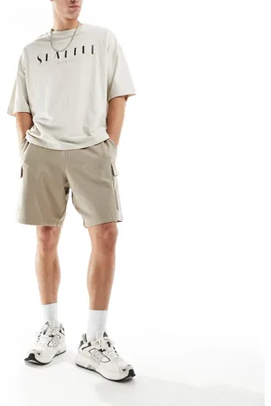 New Look Jerseyshorts med cargolommer-Neutral