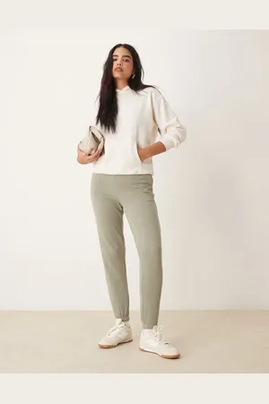 New Look Kakigrønne joggingbukser med manchetter