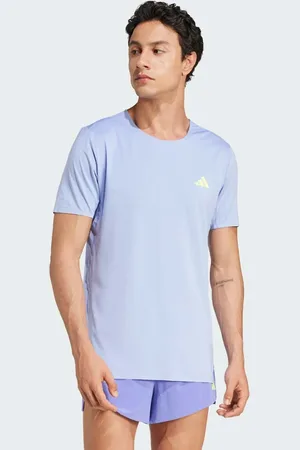 adidas . Adizero - Lyseblå løbe-T-shirt